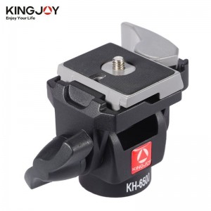 Kingjoy Professional Wearable 2-weg Pan Tilt Aluminium Swivel Camera Fotokop KH-6500